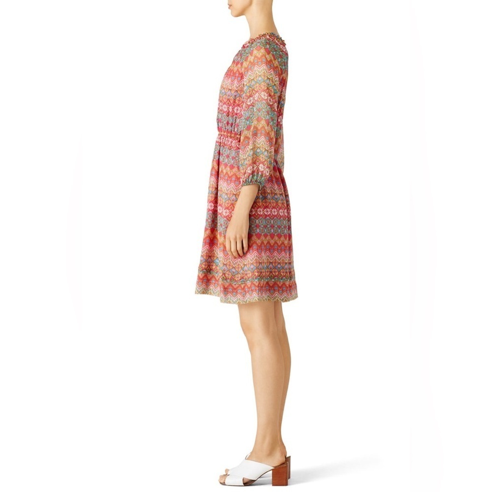 Diane Von Furstenberg DVF Pink Colorful Floral Parry Silk Dress 4 - Picture 4 of 16
